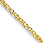 14K 24 inch 1.8mm Lightweight Flat Bismark with Lobster Clasp Chain