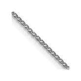 14K White Gold 18 inch 1.05mm Diamond-cut Spiga with Lobster Clasp Chain