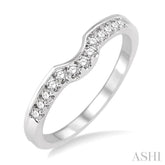 1/4 Ctw Round Cut Diamond Wedding Band in 14K White Gold