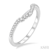 1/5 Ctw Round Cut Diamond Wedding Band in 14K White Gold