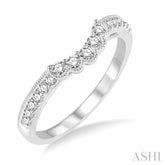 1/3 Ctw Round Cut Diamond Wedding Band in 14K White Gold