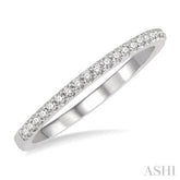 1/5 Ctw Round Cut Diamond Wedding Band in 14K White Gold