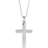 Sterling Silver Cross 18" Necklace