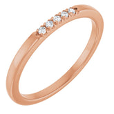 10K Rose Gold .05 CTW Natural Diamond French-Set Anniversary Band