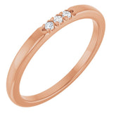 10K Rose Gold .04 CTW Natural Diamond Anniversary Band