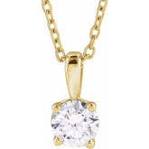 14K Yellow Gold 3/4 CT Natural Diamond 18" Necklace
