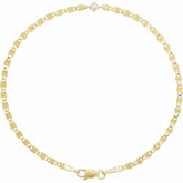 14K Yellow Gold .06 CT Natural Diamond Bezel-Set Link 7 1/2" Bracelet