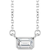 Sterling Silver 1/3 CT Lab-Grown Diamond 18" Necklace