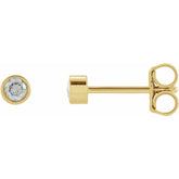 14K Yellow Gold 5/8 CTW Natural Diamond Micro Bezel-Set Earrings