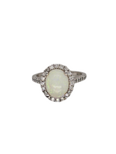 14kw Opal Ring with Diamonds