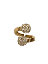 14ky Split Ring with Diamonds