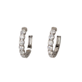 Sterling Silver Lab Grown Diamond Hoop