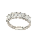 14k White Gold Emerald Cut Lab Grown Diamond Ring