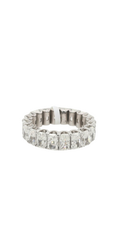 14k White Gold Eternity Radiant Cut Lab Grown Diamond Band