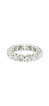 14k White Gold Eternity Band with Lab Grown Diamonds