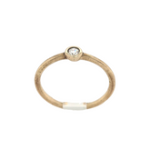 10k Yellow Gold Diamond Bezel Ring