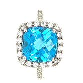 14kw colored stone ring
