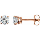 14K Rose 1 1/2 CTW Natural Diamond Earrings