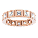 14K Rose 1 1/3 CTW Natural Diamond Eternity Band Size 5