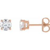 14K Rose 1 CTW Lab-Grown Diamond Earrings