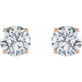 14K Rose 1 1/2 CTW Lab-Grown Diamond Earrings