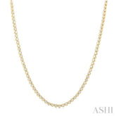 3 Ctw Illusion Round Cut Diamond Eternity Tennis Necklace in 14K Yellow Gold