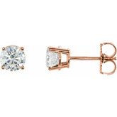 14K Rose 4 CTW Lab-Grown Diamond Earrings