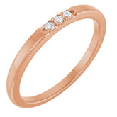 14K Rose .05 CTW Lab-Grown Diamond Anniversary Band