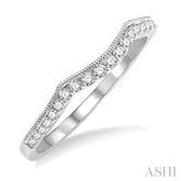1/6 Ctw Round Cut Diamond Wedding Band in 14K White Gold