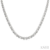 1/4 Ctw Bold Panther Link Single Cut Diamond Fashion Necklace in Sterling Silver