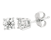 14k White Gold Lab-Grown Diamond Studs (0.50 cttw)
