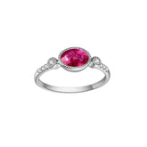 14k White Gold Ruby Ring