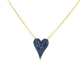 14k Yellow Heart Necklace 16”-18”