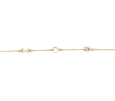 14k Yellow Gold I-Love-U Bracelet