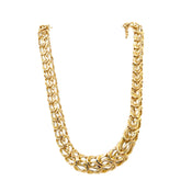 14k Yellow Gold Graduating Woven Necklace