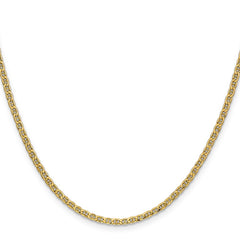 14K 20 inch 2.4mm Semi-Solid Anchor with Spring Ring Clasp Chain