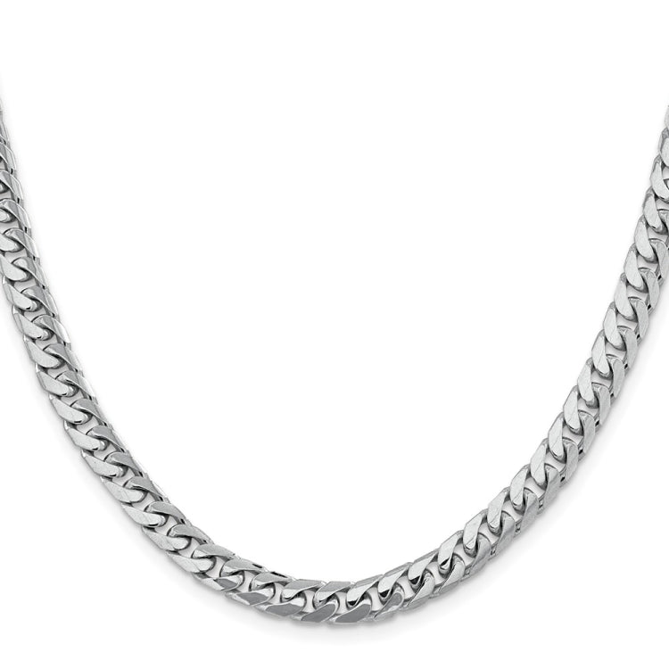14k White Gold 6.25mm Solid Miami Cuban Chain