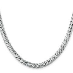 14k White Gold 6.25mm Solid Miami Cuban Chain