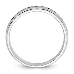 IBGoodman 14k White Gold 1/4 carat Lab Grown Diamond VS/SI+ G+ Nine Stone Complete Polished Men's Ring