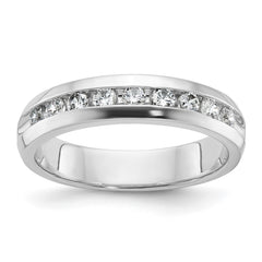 IBGoodman 14k White Gold Polished Nine Stone Men's Ring Mounting