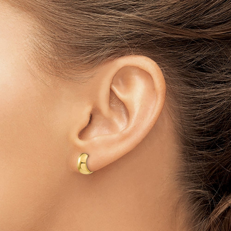 14k Round Hinged Hoop Earrings