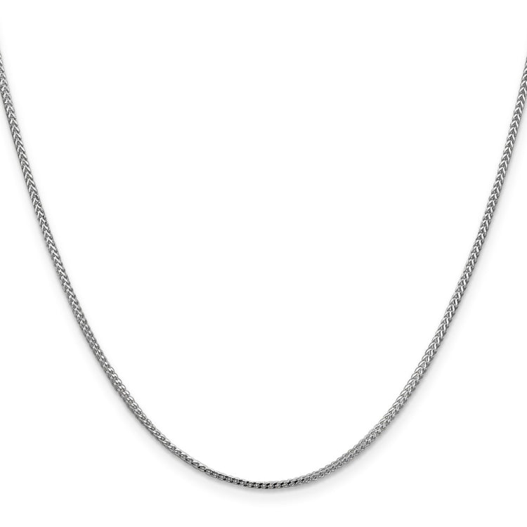 14K White Gold 18 inch 1mm Franco with Lobster Clasp Chain