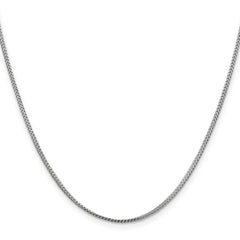 14K White Gold 18 inch 1mm Franco with Lobster Clasp Chain