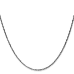 14K White Gold 20 inch 1.7mm Spiga with Lobster Clasp Chain