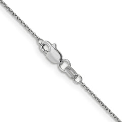 14K White Gold 24 inch .95mm Diamond-cut Cable with Lobster Clasp Chain