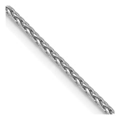 14K White Gold 16 inch 1.5mm Diamond-cut Parisian Wheat with Lobster Clasp Chain