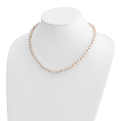 14k 6-7mm White Round Akoya Saltwater Cultured Pearl 18 inch Necklace