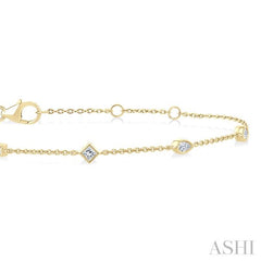 .35CTMIXDM FANCY BEZEL BRACELET YG14K-G*