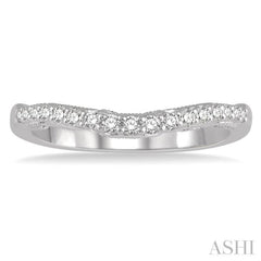 1/3 Ctw Round Cut Diamond Wedding Band in 14K White Gold