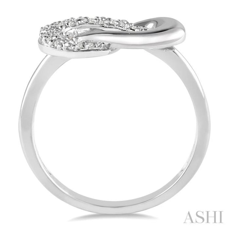 1/20 Ctw Round Cut Diamond Ring in Sterling Silver